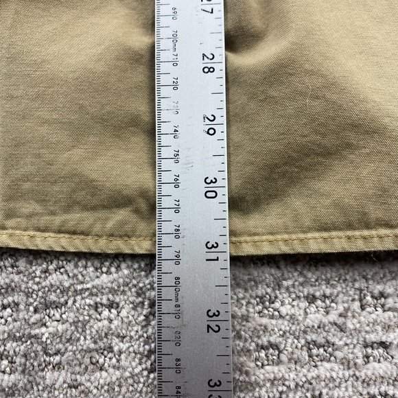 Eddie Bauer Shirt Men Large L Brown Khaki Button Up Short Sleeve Pockets Hiking - Picture 9 of 9